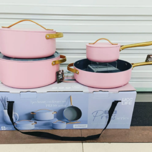 Premium Non-Stick Aluminum Cookware Set with Ceramic Lid – Durable & Easy-to-Clean Kitchen Pot Set