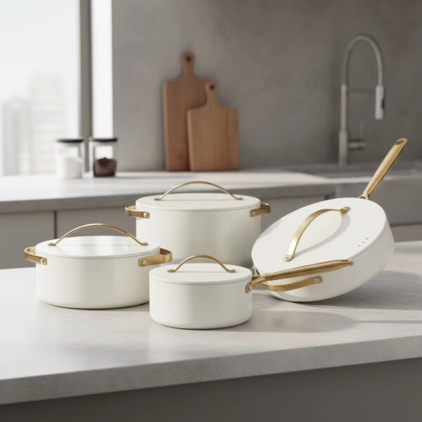 1 7-piece non-stick ceramic cookware set