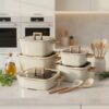 15 DONNOR 15-Piece Square Non-Stick Cookware Set with Glass Lids