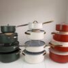 2 7-piece non-stick ceramic cookware set