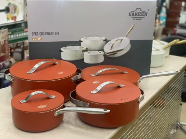 3 7-piece non-stick ceramic cookware set