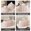 H7333ccf65c10452180dfd9b090340c1f9 Pumpkin Tissue Box Holder with Pink Bow – Decorative Tabletop Tissue Dispenser