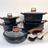 H8288d1fee7f042de9fe1f8d915eb318dE DONNOR 15-Piece Non-Stick Granite Cookware Set