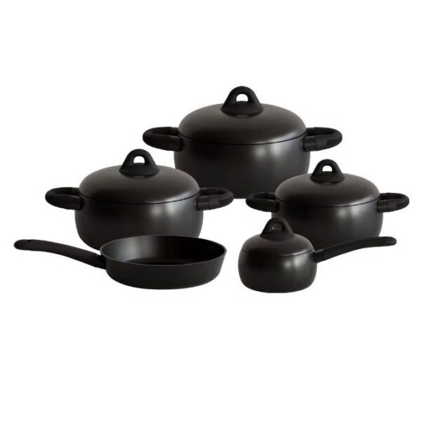 black1 9-Piece Forged Cookware Set