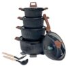 donnor 2 DONNOR 15-Piece Non-Stick Granite Cookware Set
