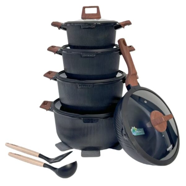 donnor 2 DONNOR 15-Piece Non-Stick Granite Cookware Set