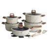 donnor1 DONNOR 15-Piece Non-Stick Granite Cookware Set
