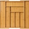 draw3 Expandable Bamboo Drawer Organiser – Adjustable Cutlery and Utensil Storage Tray