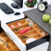 draw5 Expandable Bamboo Drawer Organiser – Adjustable Cutlery and Utensil Storage Tray