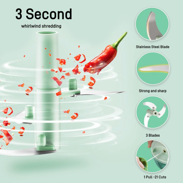 Manual Pull-Cord Food Chopper
