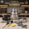 stainless23 18/10 Triply Stainless Steel Cookware Set – Premium Pots and Pans