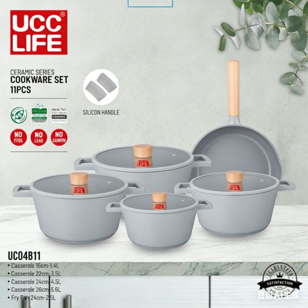 11-Piece Ceramic Non-Stick Cookware Set